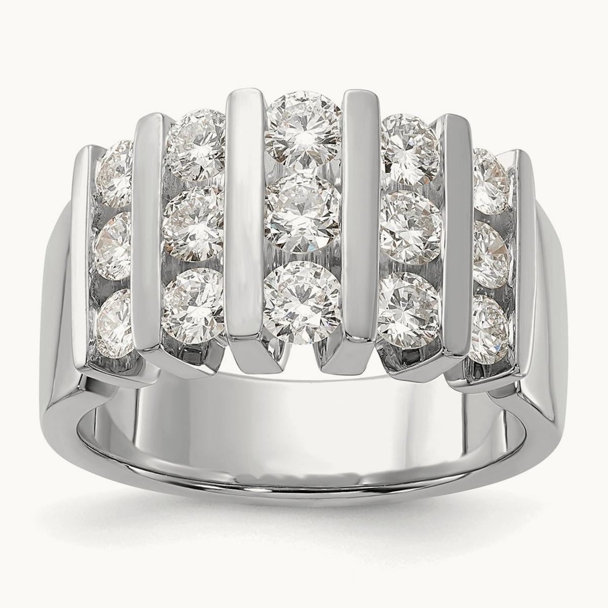 Fashion Band, 1.00-3.00 ct tw Lab-Grown Diamond — 1 1/2 ct, 14K White Gold