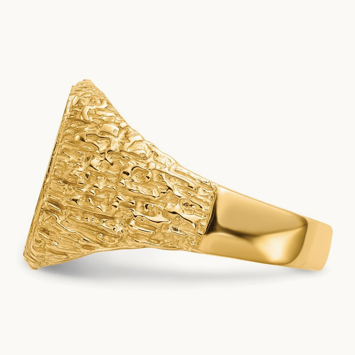13.5x13. Closed Back Mens Signet Ring, 5mm, 14K