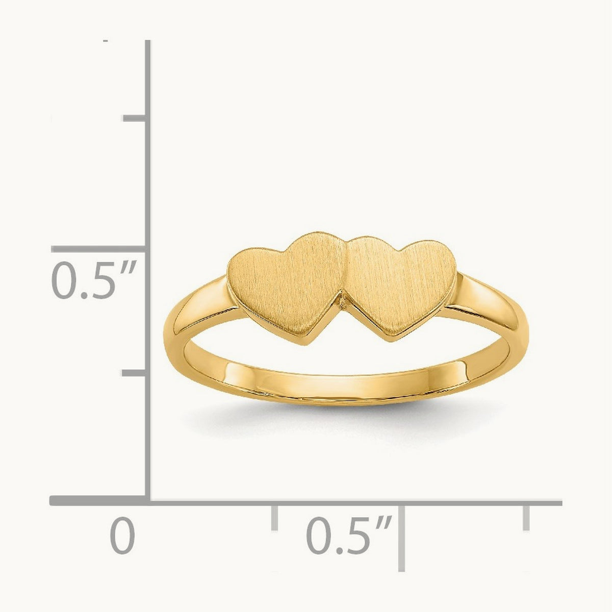 5.5x5. Open Back Signet Ring, 0mm, 14K