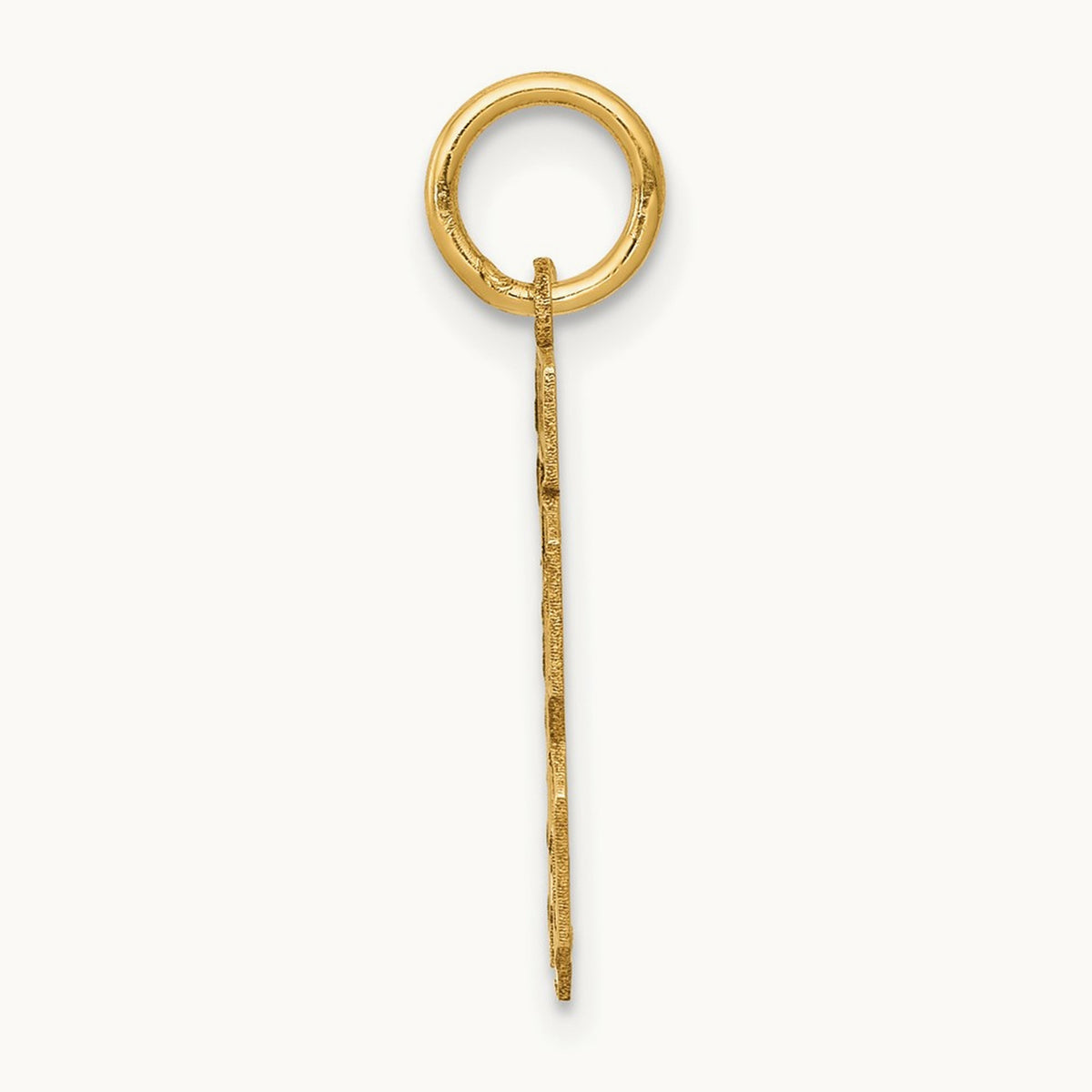 Small Satin Number 13 Charm, 14K