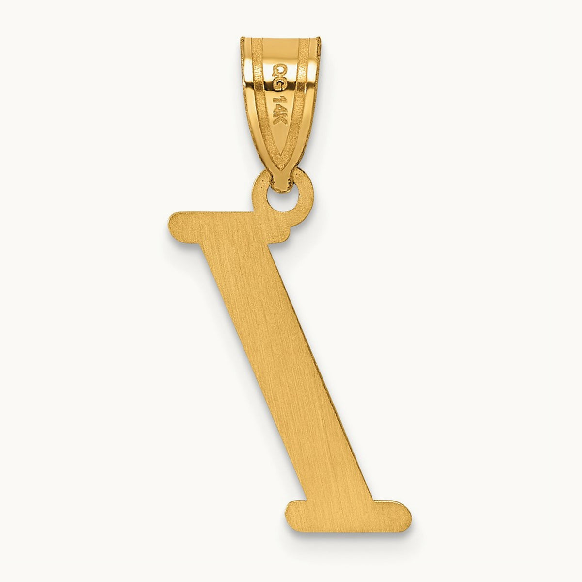 Polished Initial Pendant — I