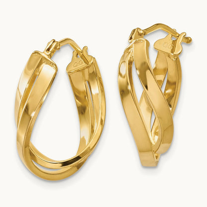 Twisted Hoop Earrings — photo set