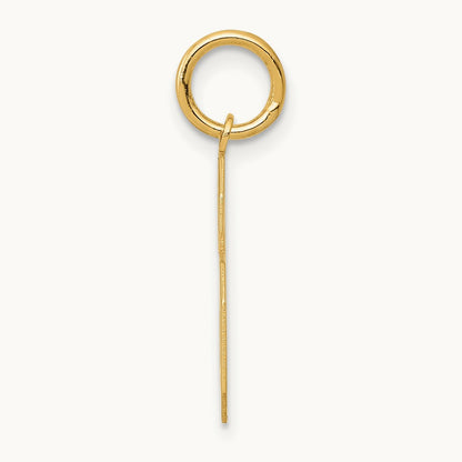 Medium Satin Number 6 Charm — 14K Yellow Gold