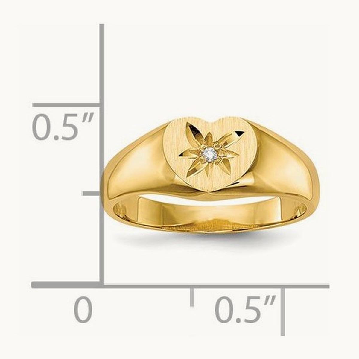 Child's AA Diamond Signet Ring, 14K