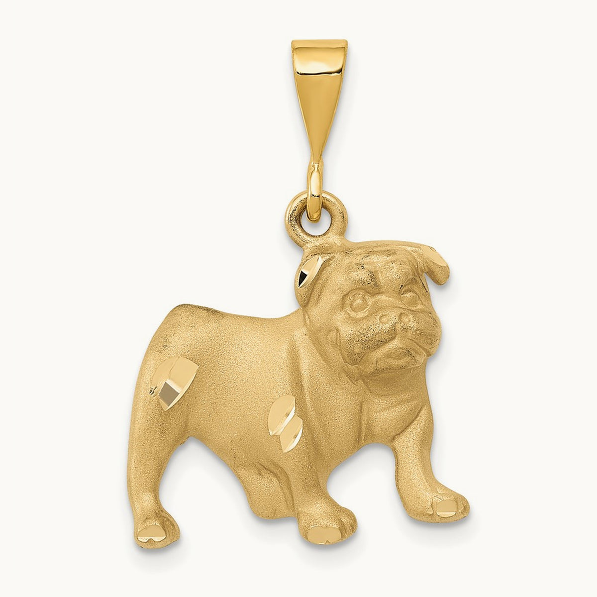 Bulldog Pendant, 14K