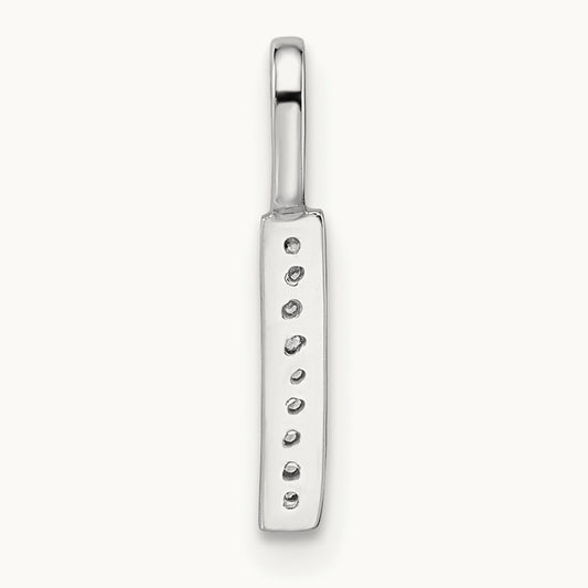 Diamond Letter I Initial Pendant, 14K White Gold