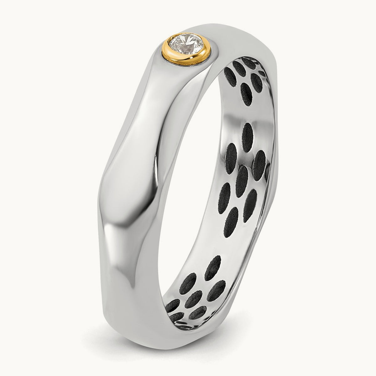 14ktt IB Goodman Mens Polished Diamond Band Ring Mounting