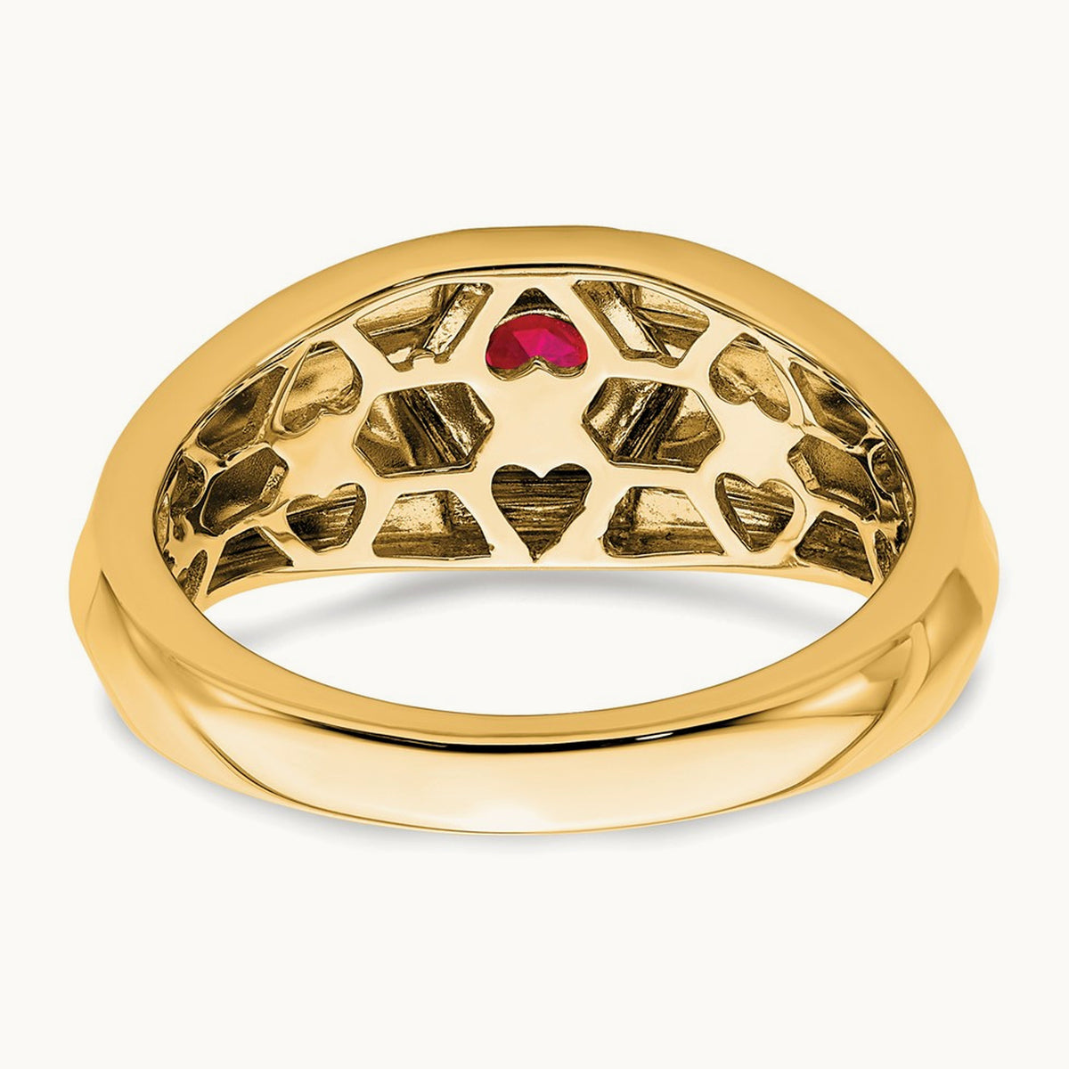 Ruby Mens Ring, 14K
