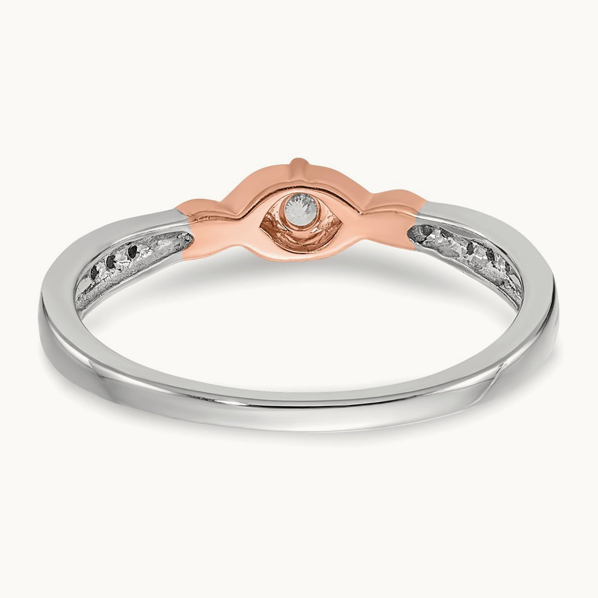 First Promise Diamond Complete Promise Ring, 14K White with Rose Gold