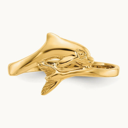 Dolphin Ring, 14K