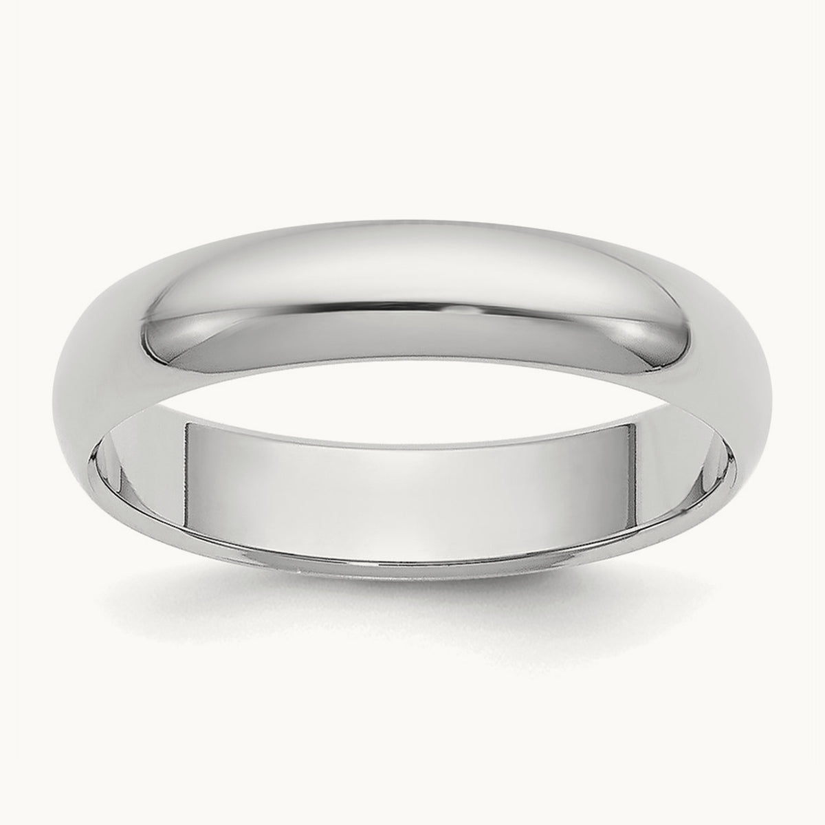 Half-Round Wedding Band — Platinum, 4mm