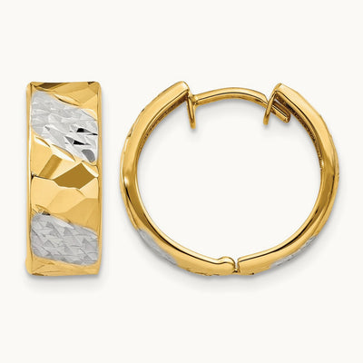 Diamond-cut Hoop Earrings — photo set