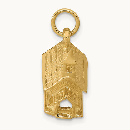 3-D Church Charm, 14K