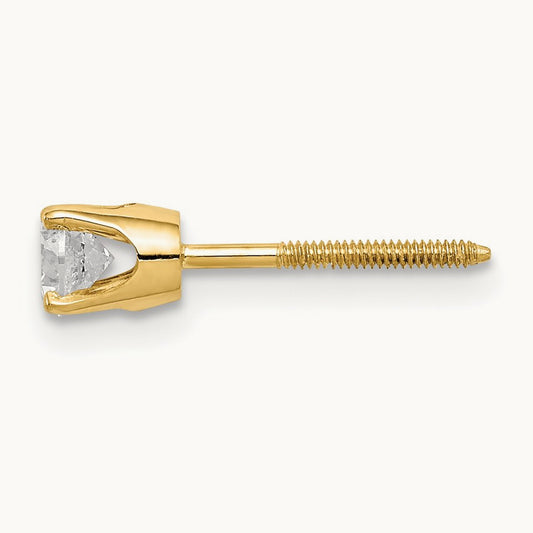 Single Stud Diamond Earring, 14K