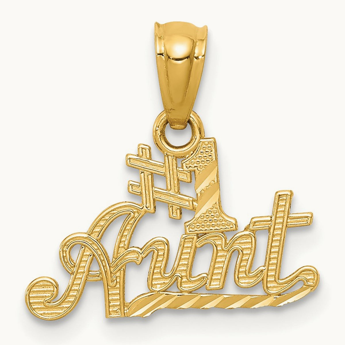 #1 AUNT Pendant, 14K