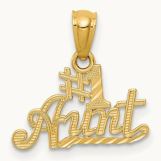 #1 AUNT Pendant, 14K