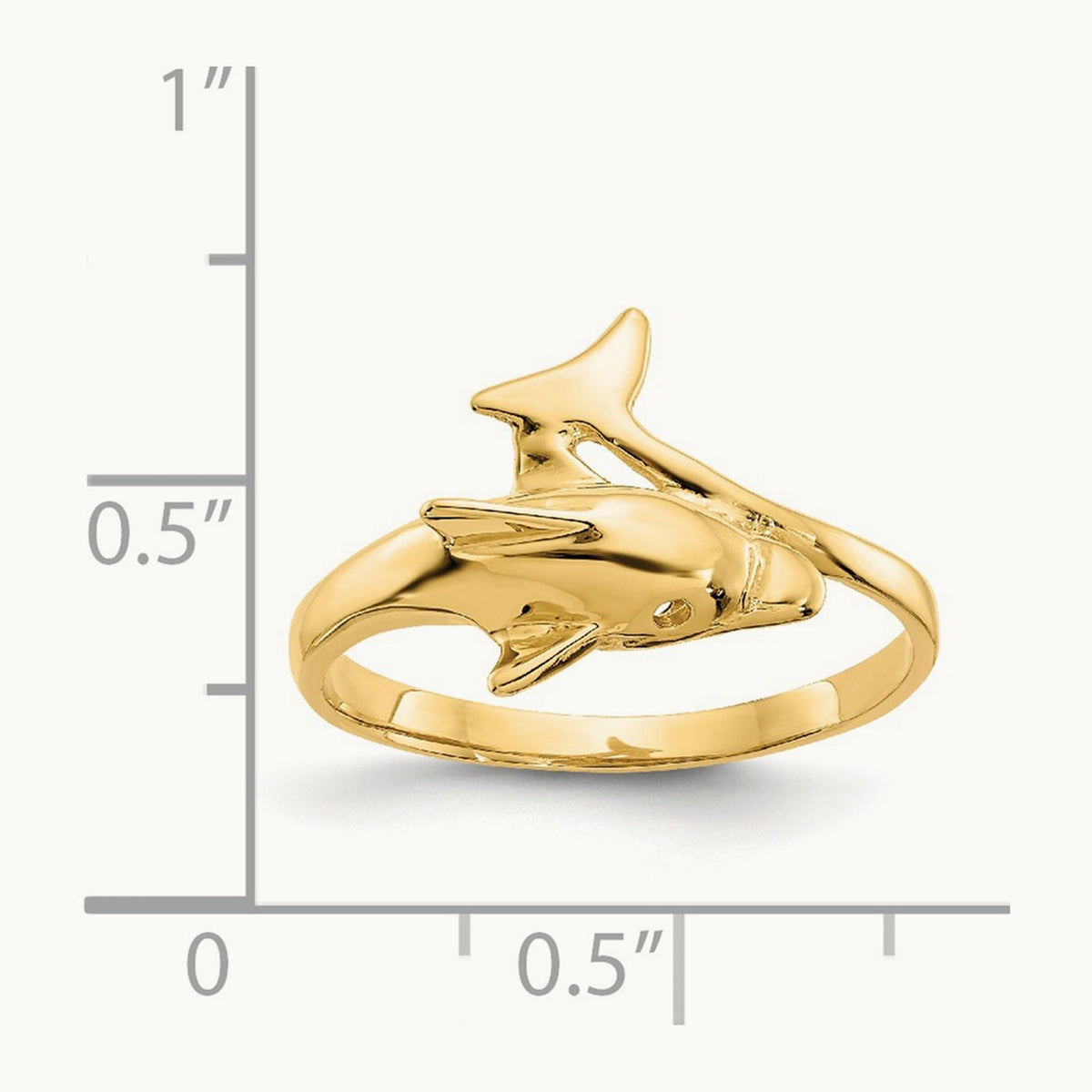Dolphin Ring, 14K