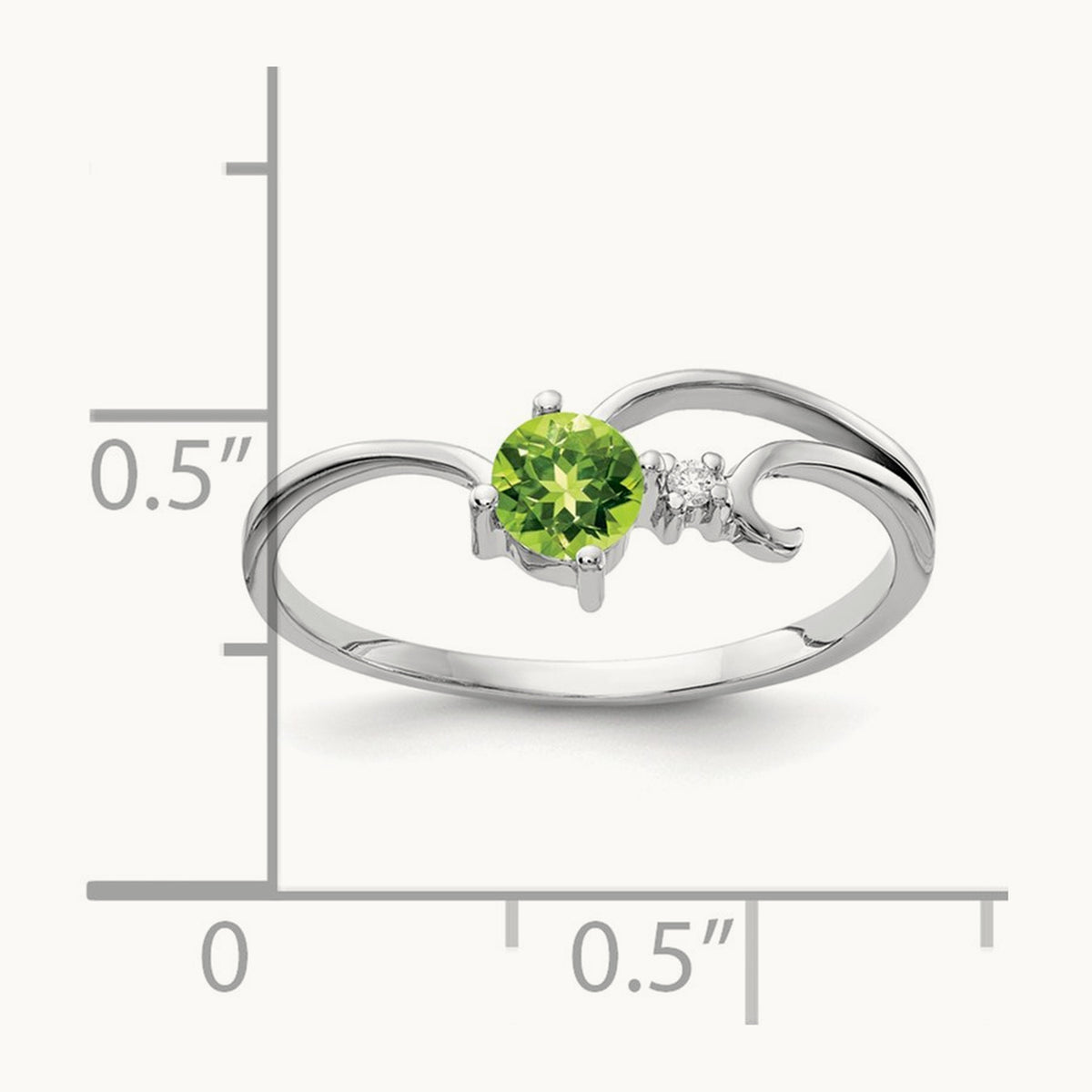 Peridot AA Diamond ring