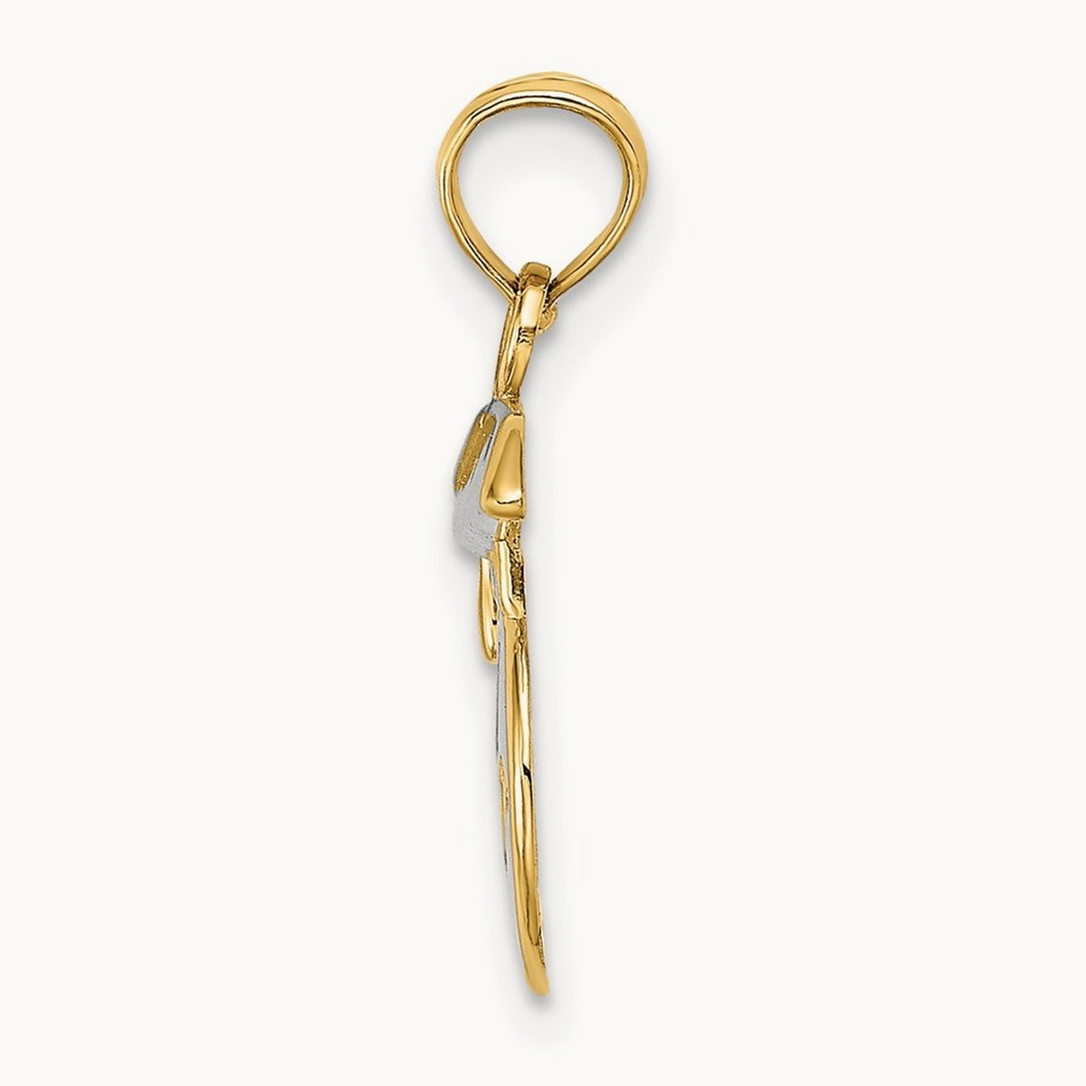 Polished Smiley Face w/ Graduation Cap Charm, 14K