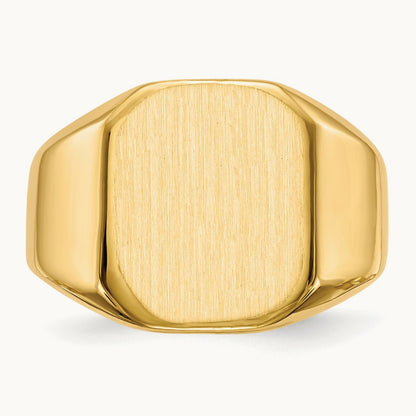 Open Back Mens Signet Ring — photo set