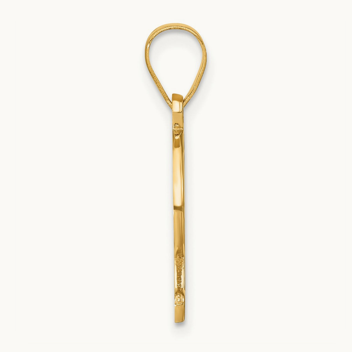 Script Initial Pendant with Diamond — D