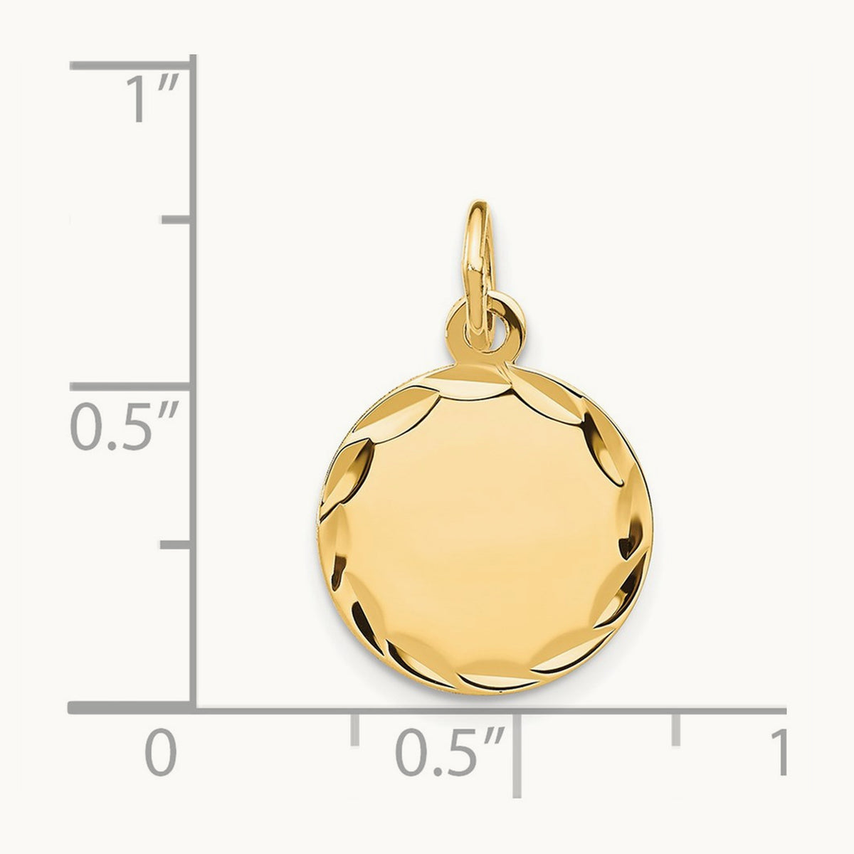 Etched .011 Gauge Engravable Round Disc Charm — 20mm