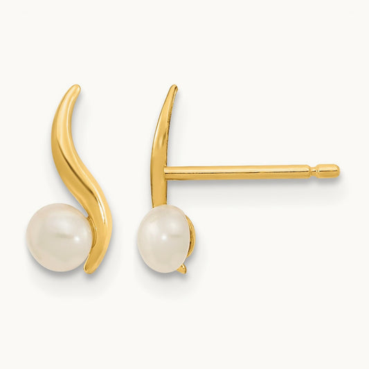 Madi K Polished Freshwater Cultured Pearl Post Earrings — photo set