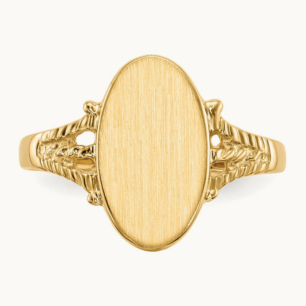8.5x14. Closed Back Signet Ring, 0mm, 14K