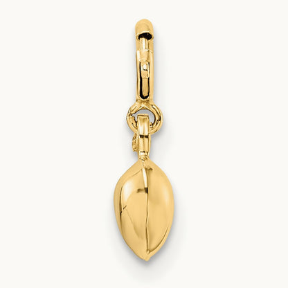 Polished Heart w/ Spring Ring Clasp Charm, 14K