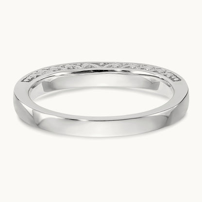 Diamond Wedding Band, 14K White Gold