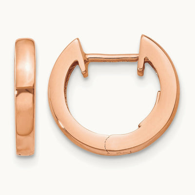 Hinged Hoop Earrings, 14K Rose Gold