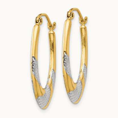 & Hollow Oval Hoop Earrings — photo set
