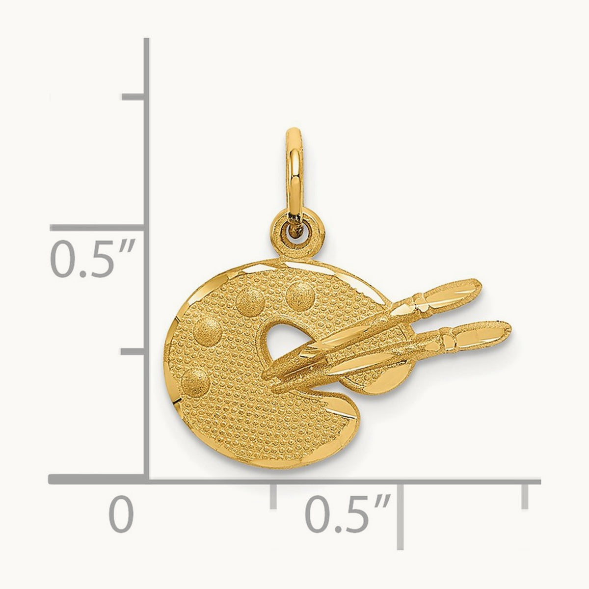 Artist Palette Charm, 14K