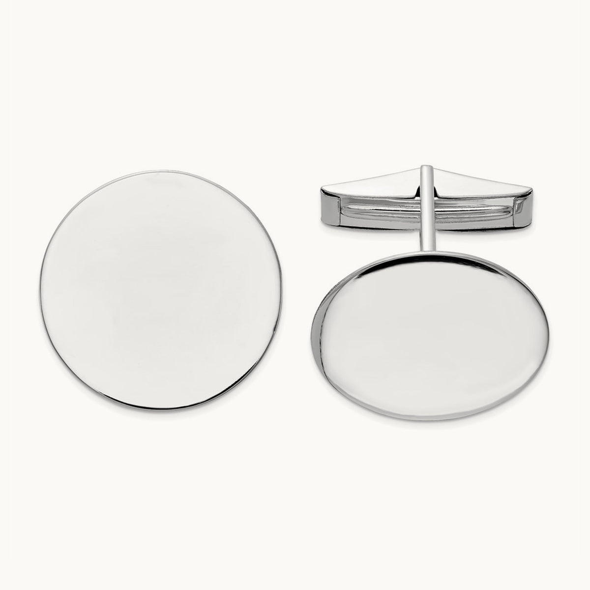 WG Men's Circular Cuff Links, 14K