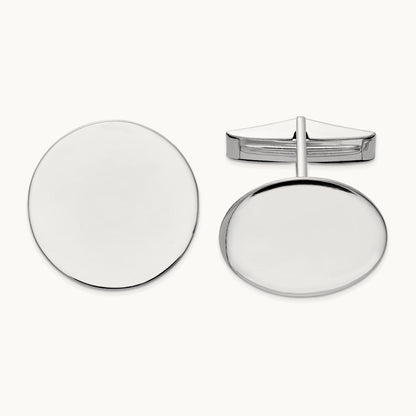WG Men's Circular Cuff Links, 14K
