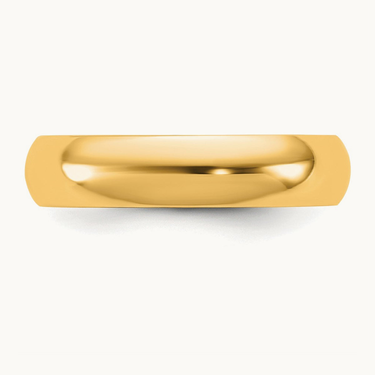 Half Round Band, 4.5mm in 10K Yellow Gold