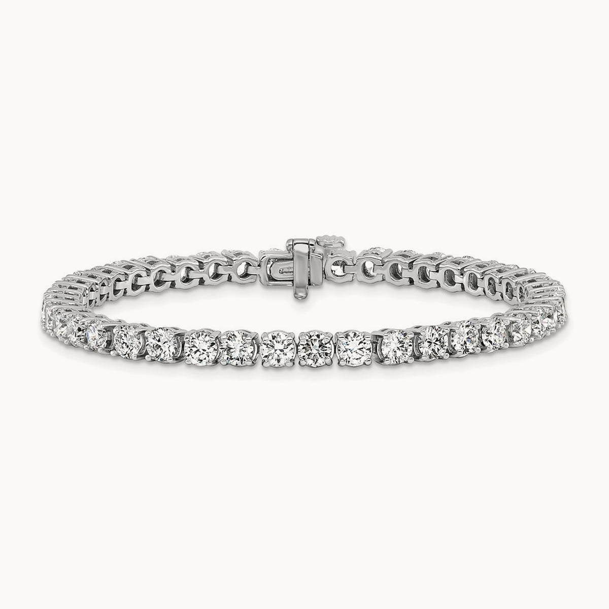 Tennis Bracelet, 9.00 ct tw Lab-Grown Diamond — 14K White Gold