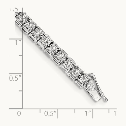 Diamond Tennis Bracelet, 14K White Gold
