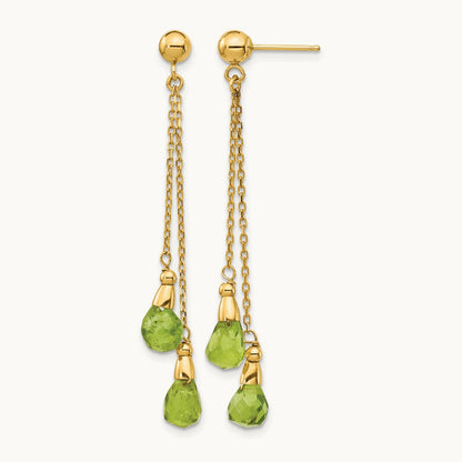 Peridot Dangle Earrings — photo set