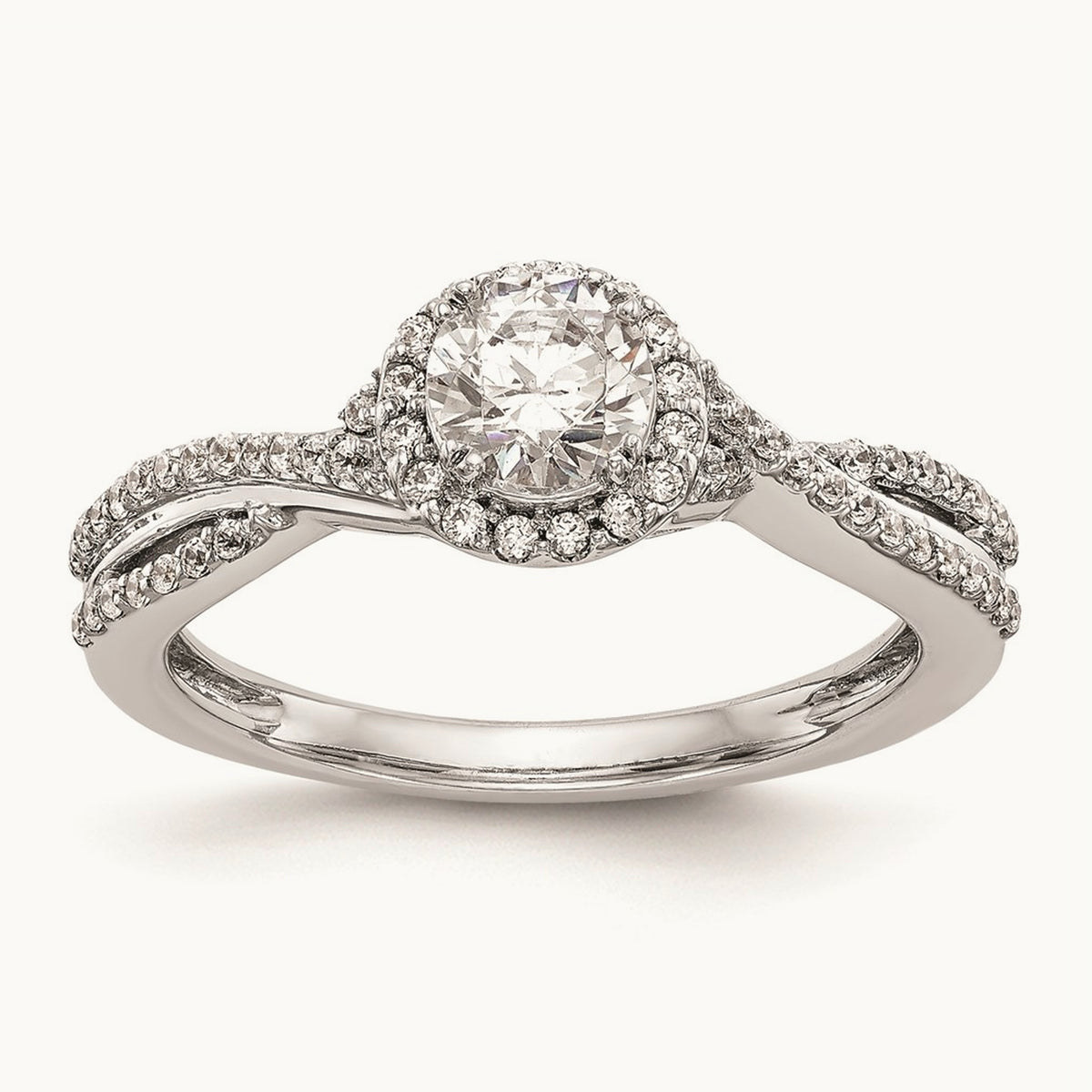 Round Halo Engagement Ring Mounting