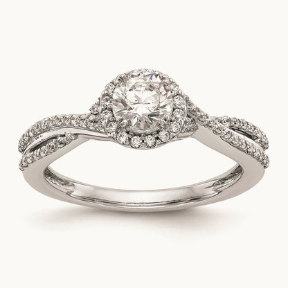 Round Halo Engagement Ring Mounting