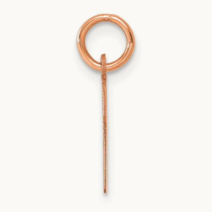 Small Script Letter R Initial Charm, 14K Rose Gold
