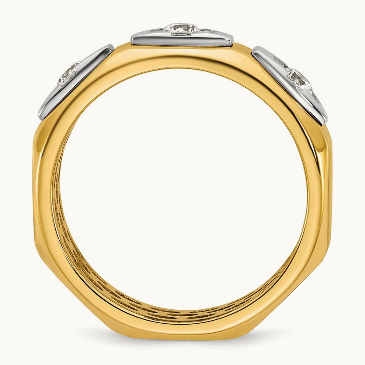 14ktt IB Goodman Mens Satin Complete 1/3ct Diamond Ring
