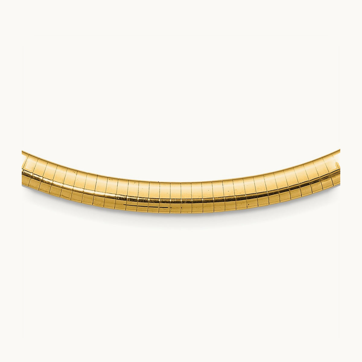 Domed Omega Necklace — 14K Yellow Gold, 16mm, 6mm