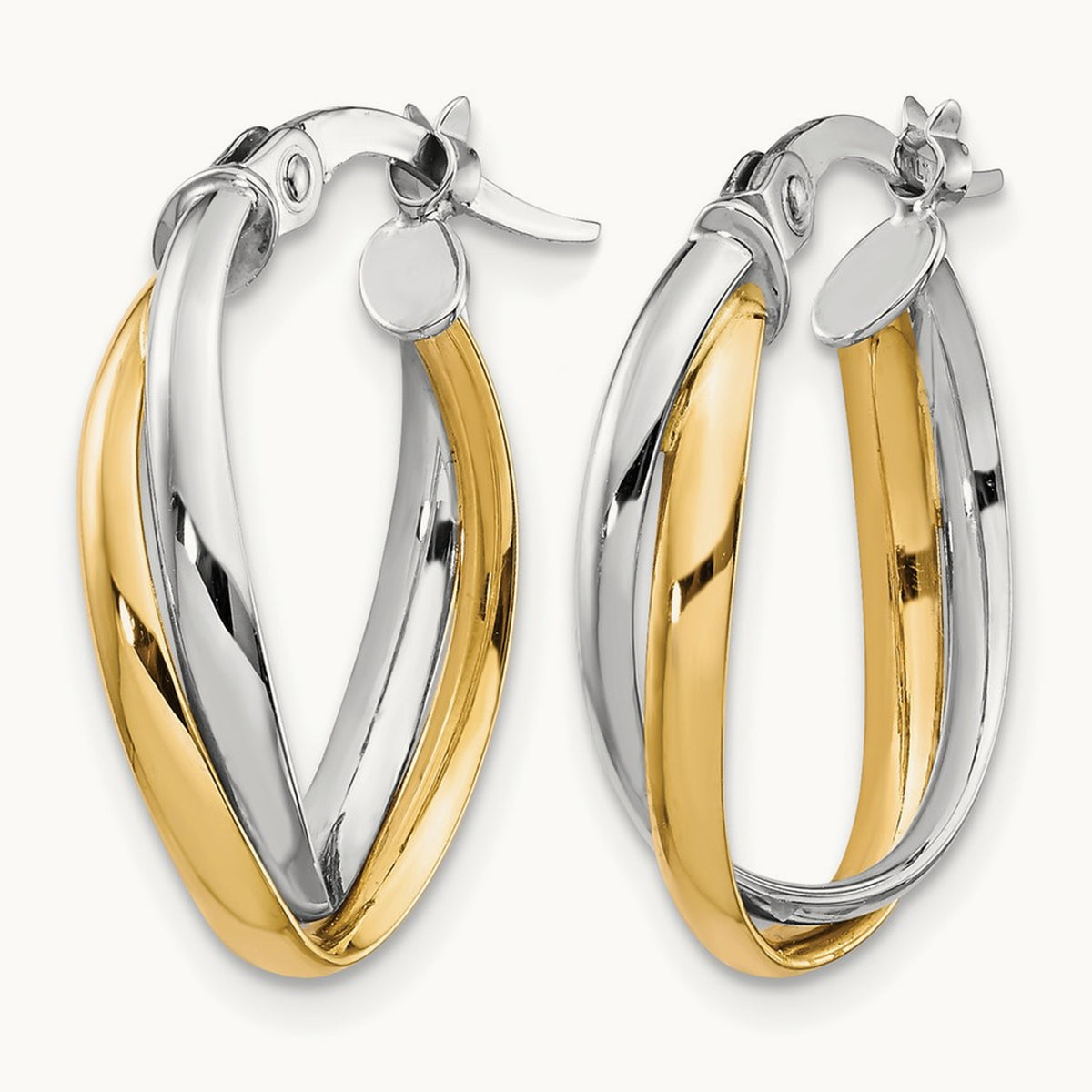 Leslie's with Polished Hoop Earrings — 20mm