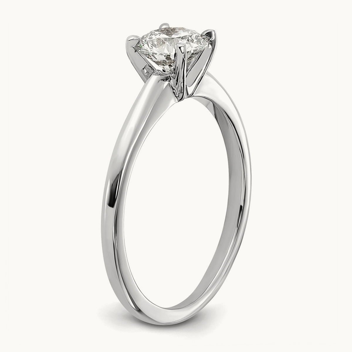Round Solitaire Engagement Ring, 0.25-5.00 ct tw Lab-Grown Diamond — 3/4 ct, 14K White Gold
