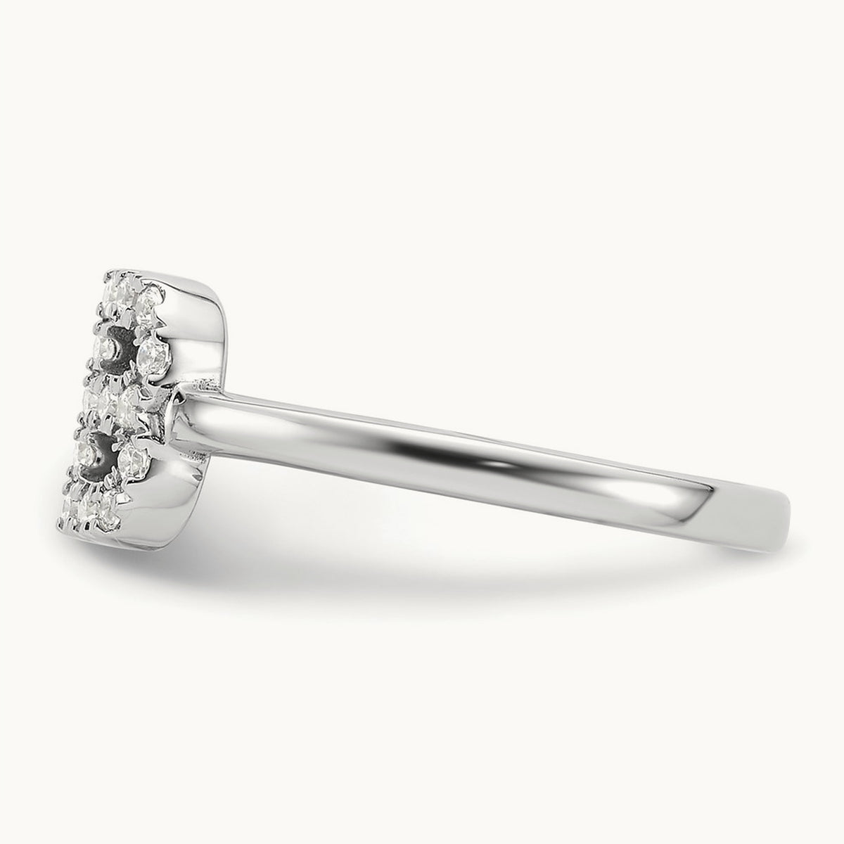 Initial B Adjustable Ring, 0.20 ct tw Lab-Grown Diamond