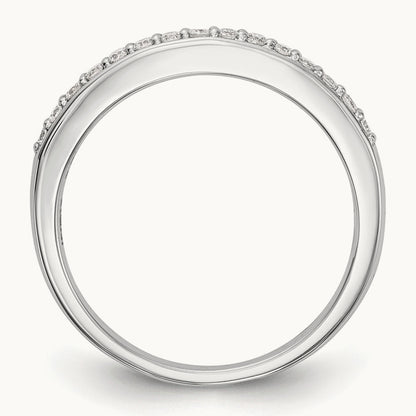 Diamond Wedding Band, 14K White Gold