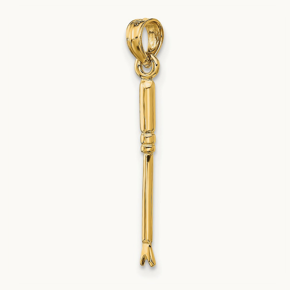 3-D Weeding Garden Tool Charm, 14K