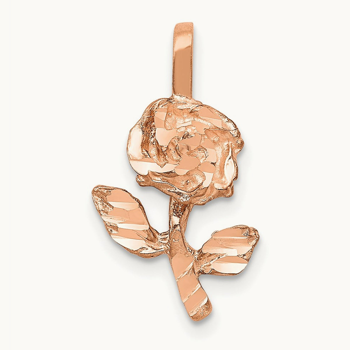 Rose-Gold Rose Charm, 14K
